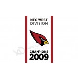 Benutzerdefinierte billige nfl arizona kardinäle 3'x5 'polyester fahne champions 2009