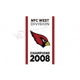 Benutzerdefinierte billige nfl arizona kardinäle 3'x5 'polyester fahne champions 2008