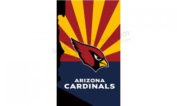 Aangepaste goedkope NFL Arizona kardinalen 3'x5 'polyester vlag radioactieve stralen verticle
