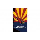 Benutzerdefinierte billig nfl arizona kardinäle 3 'x 5' polyester flagge radioaktive strahlen verticle