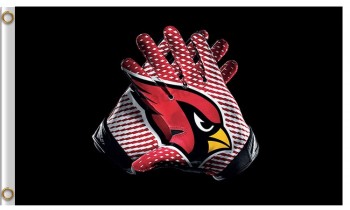 Wholesale high-end NFL Arizona Cardinals 3'x5' polyester flag gloves