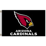 Wholesale high-end NFL Arizona Cardinals 3'x5' polyester flag black background