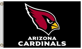 Wholesale high-end NFL Arizona Cardinals 3'x5' polyester flag black background