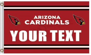 Groothandel hoog-Einde nfl Arizona kardinalen 3'x5 'polyester markeer uw tekst