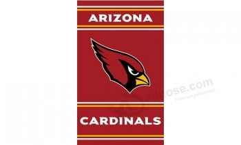 Wholesale high-end NFL Arizona Cardinals 3'x5' polyester flag vertical with lines up and down