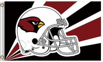 Nfl arizona cardinals drapeau en polyester 3'x5 'rayons radioactifs