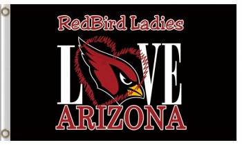 Nfl arizona кардиналы 3'x5 'полиэфирный флаг redbird lady