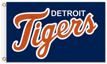 Atacado alta-Final mlb detroit tigers 3'x5 'poliéster bandeiras nome da equipe