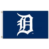 Großhandel hoch-Ende mlb Detroit Tigers 3'x5 'Polyesterflaggen weißes Kapital b