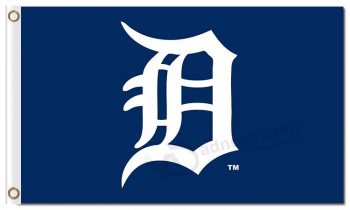 Großhandel hoch-Ende mlb Detroit Tigers 3'x5 'Polyesterflaggen weißes Kapital b
