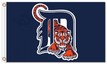 Großhandel hoch-Ende MLB Detroit Tiger 3'x5 'Polyester Flaggen Tiger obwohl b