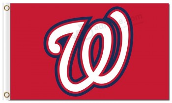 All'ingrosso alto-End mlb washington nationals 3'x5 'bandiere in poliestere lettera w