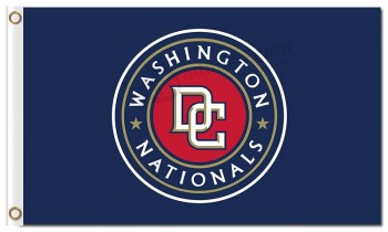 Wholesale cheap MLB Washington Nationals 3'x5' polyester flags round logo DC