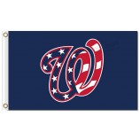 Großhandel billig mlb washington staatsangehörige 3'x5 'polyester flag brief w