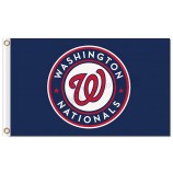 Großhandel billig mlb washington staatsangehörigen 3'x5 'polyester flags runden logo