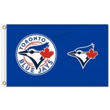 Großhandel billig mlb toronto blue jays 3'x5 'polyester flaggen zwei logos