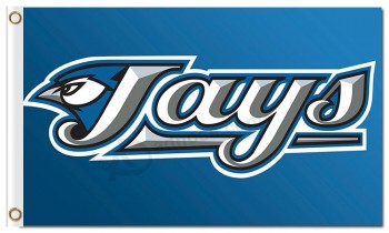 Mlb toronto blue jays 3'x5 'полиэфирные флаговые слова jays для пользовательской продажи