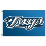 Mlb toronto blue jays 3'x5 'polyester fahnen wort jay für benutzerdefinierte verkauf