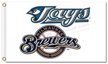 MLB Toronto Blue Jays 3'x5' polyester flags with brewers for custom sale