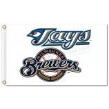 Mlb toronto blue jays 3'x5 'polyester fahnen mit brauer für benutzerdefinierte verkauf