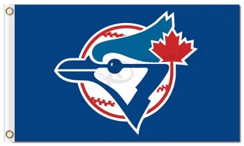 Mlb toronto blue jays 3'x5 'polyester vlaggen logo voor aangepaste verkoop