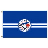 Mlb toronto blue jays 3'x5 'polyester fahnen mitte logo für benutzerdefinierte verkauf