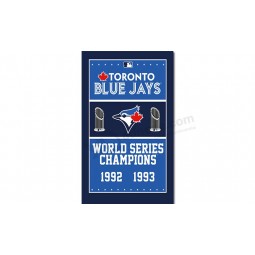 Mlb toronto blue jays 3'x5 '폴리 에스테르는 커스텀 세일을 위해 챔피온을 지키고 있습니다