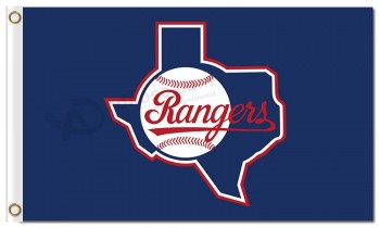 MLB Texas Rangers  3'x5' polyester flags state map for custom sale