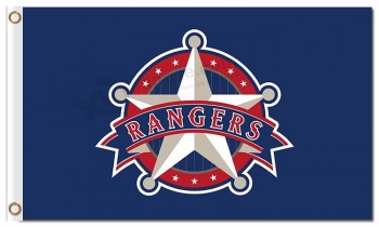 Mlb texas rangers 3'x5 'poliestere bandiera grande stella