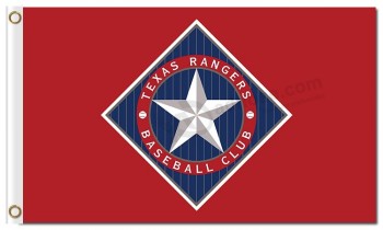 Bandeiras de poliéster do mlb texas rangers 3'x5 '