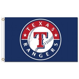 MLB Texas Rangers  3'x5' polyester flags logo blue