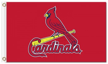Mlb st.Louis cardinals 3'x5'聚酯旗红色