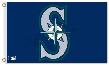 Mlb seattle mariners 3'x5 'bandeiras de poliéster capital s