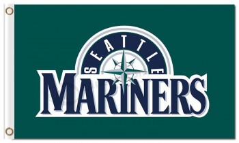 MLB Seattle Mariners 3'x5' polyester flags logo with big Mariners