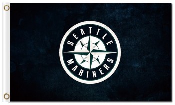 MLB seattle mariners 3'x5 'polyester vlaggen rond logo
