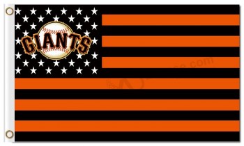 Mlb san francisco giganti 3'x5 'bandiere in poliestere a righe stelle