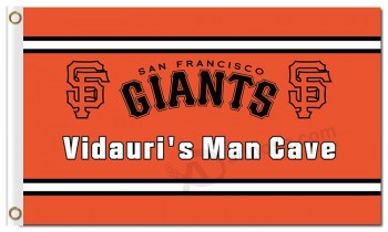 Mlb san francisco gigantes 3'x5 'poliéster bandeiras homem caverna