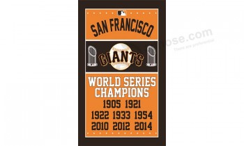 MLB San Francisco Giants 3'x5' polyester flags world series champions for custom sale