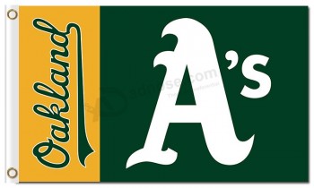 Bandiere poliestere MLB oakland athletics 3'x5 'per la vendita personalizzata