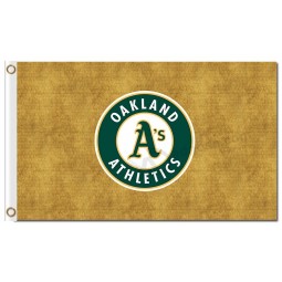 MLB Oakland Athletics 3'x5' polyester flags round logo for custom sale