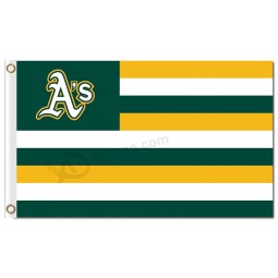 MLB Oakland Athletics 3'x5' polyester flags stripes for custom sale