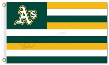 Mlb oakland athletics 3'x5'涤纶旗帜条纹定制特卖