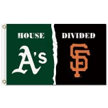 MLB Oakland Leichtathletik 3'x5 'Polyester Fahnen Haus geteilt Riesen für den Custom Sale