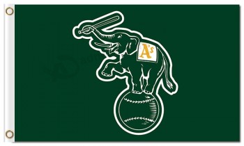 MLB oakland atletiek 3'x5 'polyester vlaggen logo voor op maat gemaakte verkoop
