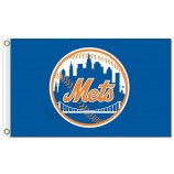 Mlb new york trifft 3'x5 'polyester fahnen logo für benutzerdefinierte verkauf