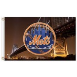 Mlb new york meets 3'x5 'polyester fahnen new york brücke für benutzerdefinierte verkauf
