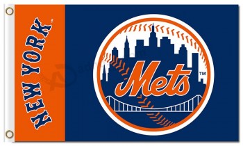 Benutzerdefinierte hoch-Ende MLB New York trifft 3'x5 'Polyesterflaggen