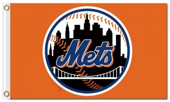Benutzerdefinierte hoch-Ende MLB New York trifft 3'x5 'Polyesterflaggenlogo