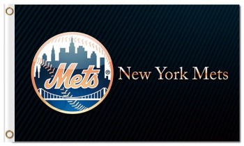 定制高-结束mlb new york mets 3'x5'聚酯标志