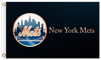 Benutzerdefinierte hoch-Ende MLB New York trifft 3'x5 'Polyesterflaggen